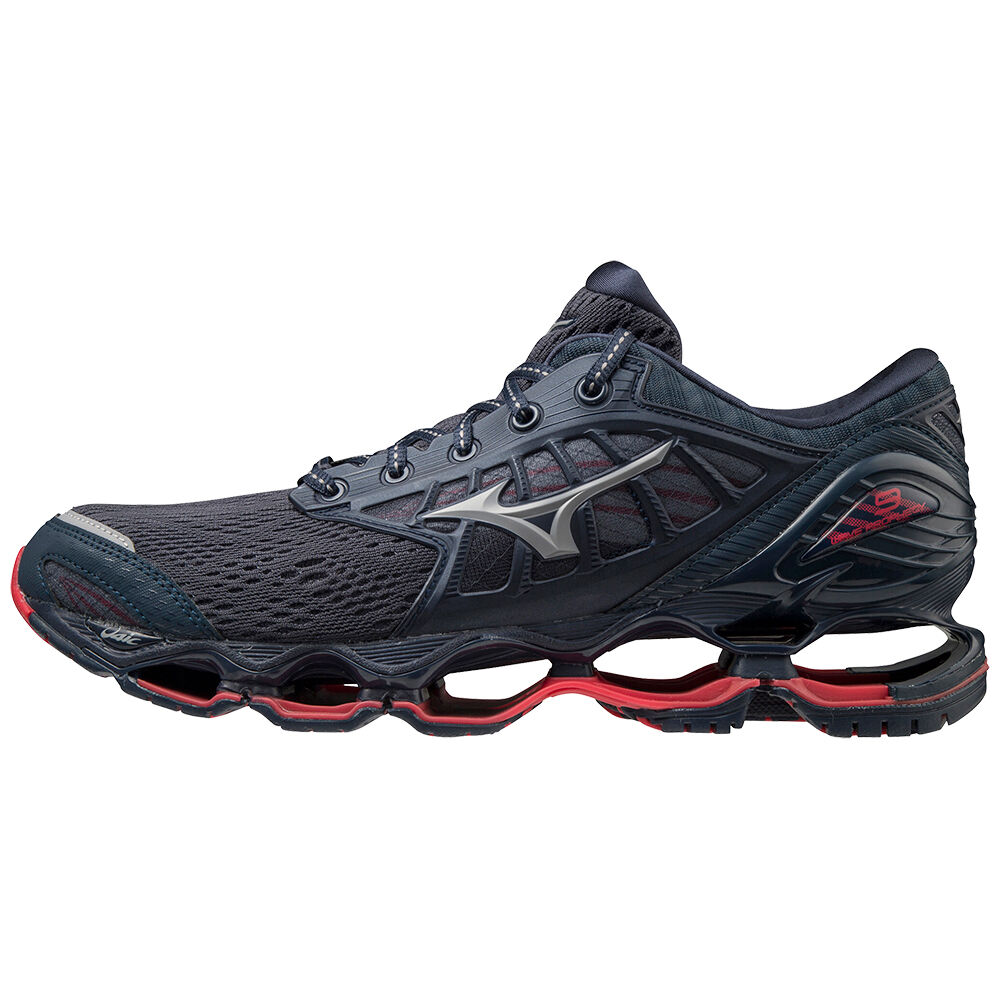 Mizuno Wave Prophecy 9 - Erkek Koşu Ayakkabısı - Indigo/Gri Türkiye (CJVDTM-549)